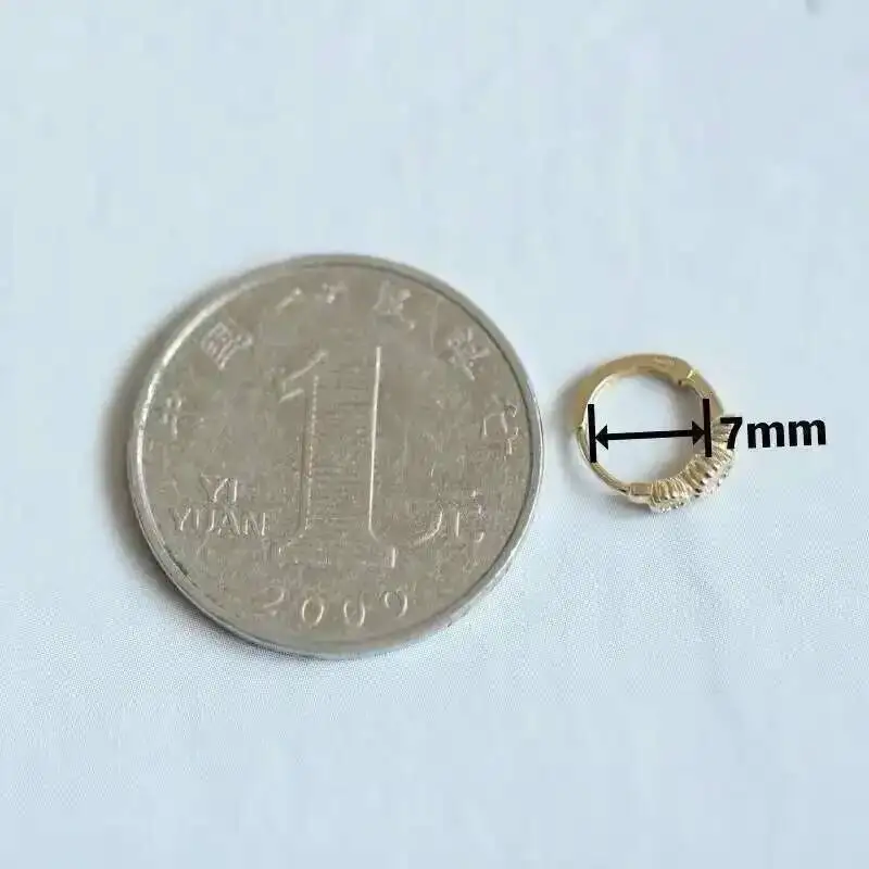 Three Diamond Earrings, Pure 9K Gold, Small Zircon, Lovely Temperament, Mini Japanese and Korean, kj229 - Image 3