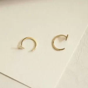 Small Triangle Earrings for Women, Real 9K, Cute Daily Earrings, Fashion, kj449