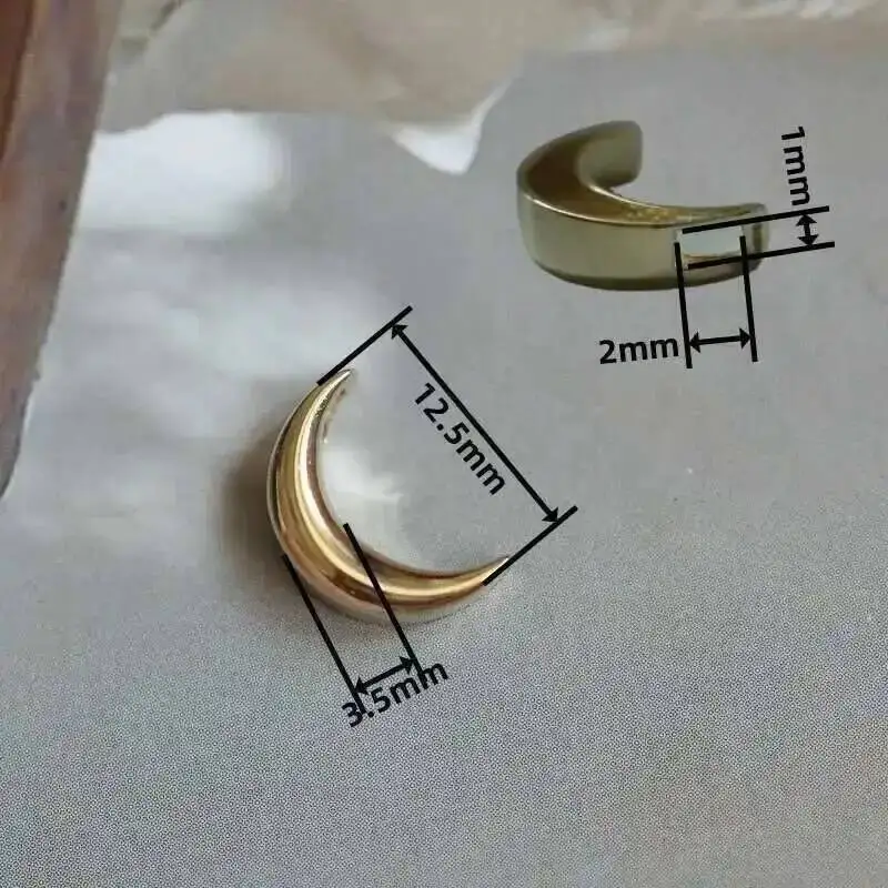 Gold Moon Dainty Pendant, Chic Necklace, Minimal Charm, Wedding, Bridesmaid Gift, Love, 9K, kj255 - Image 2