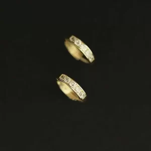 Real 9K Gold Hoop Earrings for Women, Circle Jewelry, Minimalism, New Moissanite, 2024, kj326