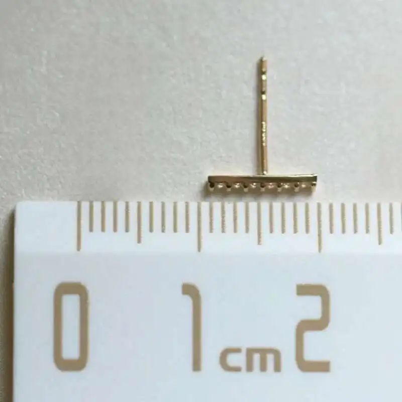 9K Gold Minimalist One-Character Design Earrings, Hypoallergenic, Exquisite Simple, Fashion Everyday Wear, kj476 - Image 6