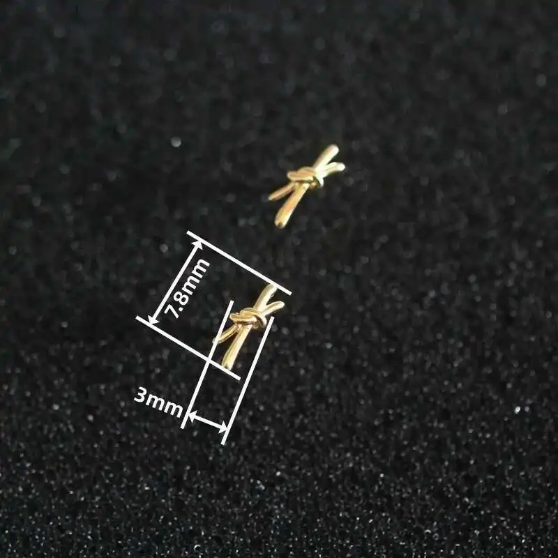 9k Solid Gold Stud Earring for Women, Mini Dainty, Minimal, Simple Style Gift, Bridesmaid, Kj100 - Image 2