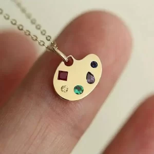 Pure 9K Gold Color Matching Version Pendant, Art Necklace, Bracelet Accessories,personalized gift, kj366