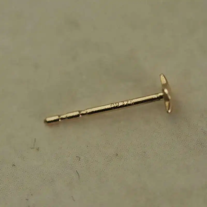 9k Smooth Surface Stud Earring for Women, Minimal, Simple Style, Mini, Solid Gold Stars, Gift, Kj10 - Image 4