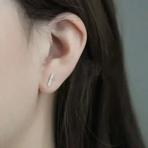 Real Solid Gold Stud Earrings for Women, Modern Jewelry, Female Accessories, Fashion 2019, 9K, kj199