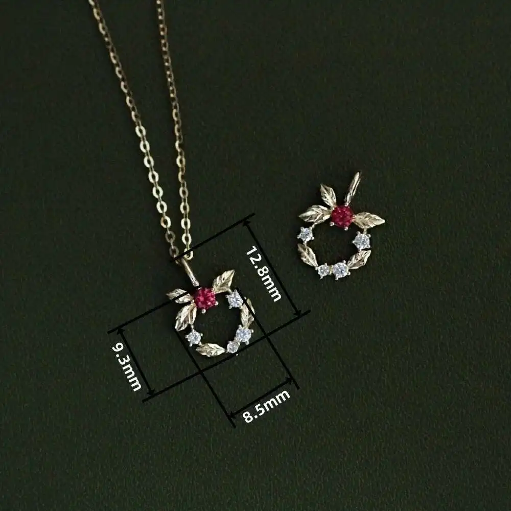 Grilgold 9k Gold, Japan South Korea Delicate Sweet FlowerHuansen Series Romantic and Versatile Pendant kj281 - Image 2