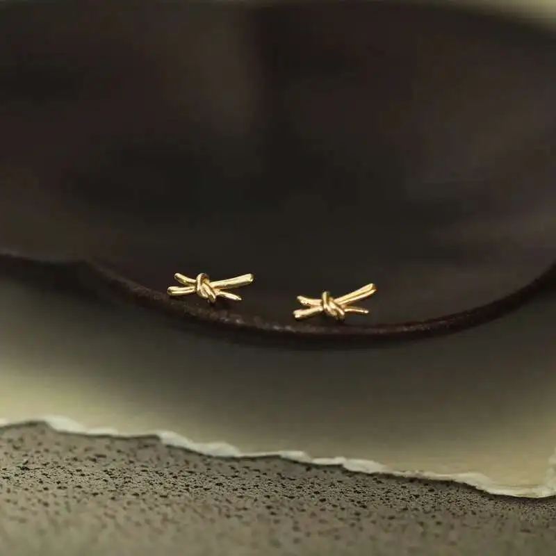 9k Solid Gold Stud Earring for Women, Mini Dainty, Minimal, Simple Style Gift, Bridesmaid, Kj100