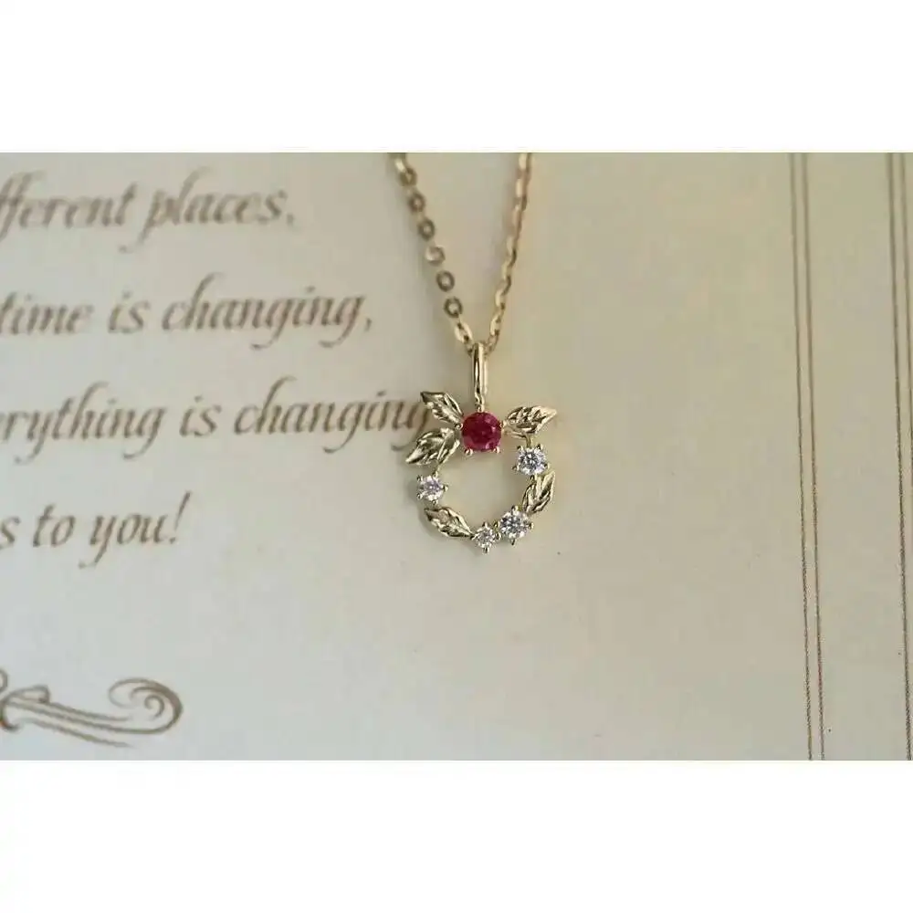 Grilgold 9k Gold, Japan South Korea Delicate Sweet FlowerHuansen Series Romantic and Versatile Pendant kj281 - Image 4