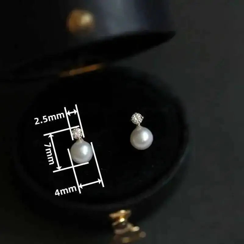 9k Solid Gold Drop Pearl Pendant Jewelry, Minimal Dainty Victorian Royal Wedding Bridesmaid Gift, Love kj242 - Image 2