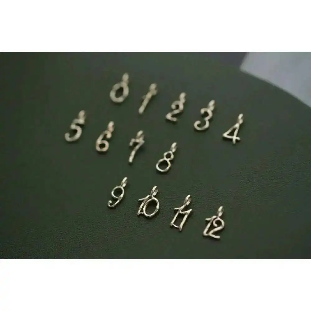 Customized GrilGold Digital Pendant, 9K Gold Ins, Unique European and American, Careful Girl Lovers, kj301 - Image 5